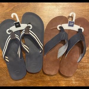 Two pair gap sandals.